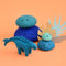 DASHDU - Sensitive Stegosaurus - Mini Blue Felt Dinosaur